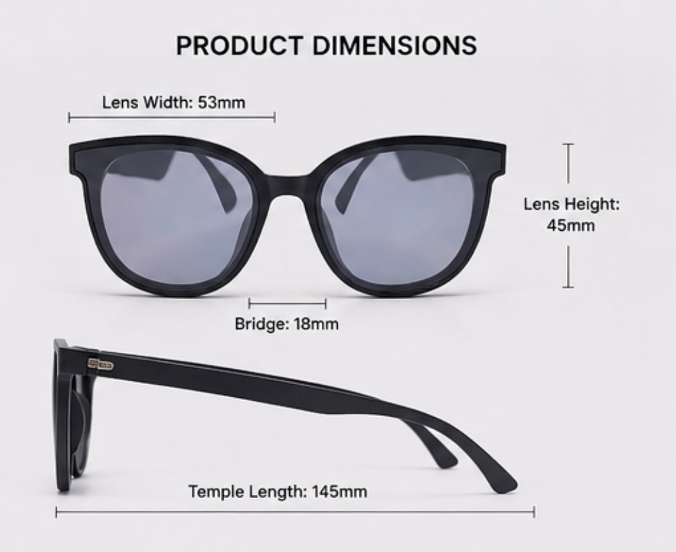 AI Bluetooth Smart Glasses with Camera & Open-Ear Audio
