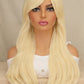 Long Wavy Platinum Blonde Wig with Bangs – Heat-Resistant Fiber