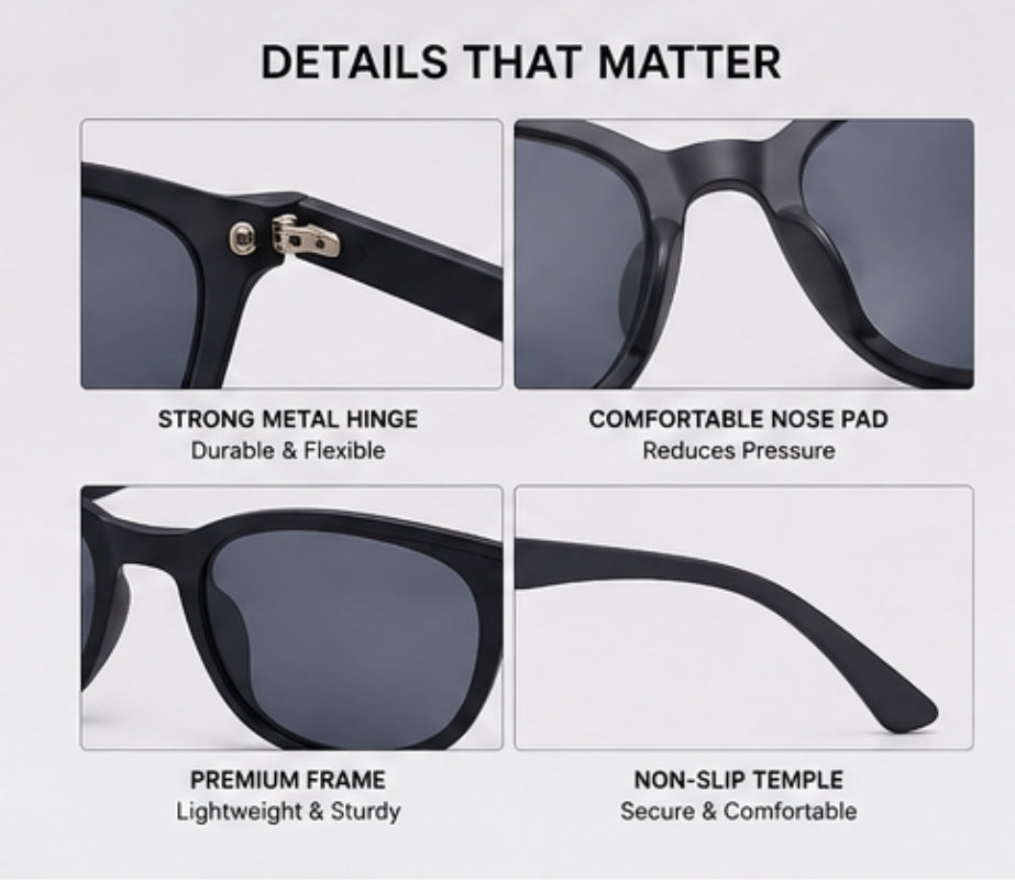 AI Bluetooth Smart Glasses with Camera & Open-Ear Audio