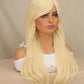 Long Wavy Platinum Blonde Wig with Bangs – Heat-Resistant Fiber