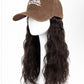 Women's Baseball Cap Wig with Long Wavy Hair