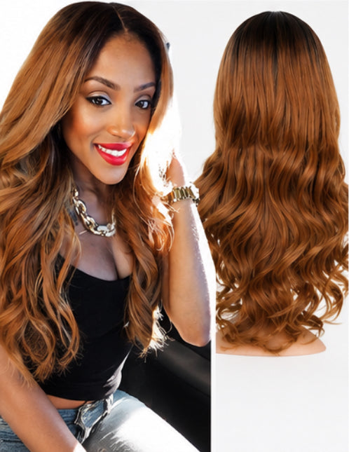 70cm Long Curly Costume Wig - Brown or Grey