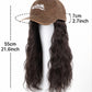Women's Baseball Cap Wig with Long Wavy Hair