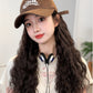 Women's Baseball Cap Wig with Long Wavy Hair