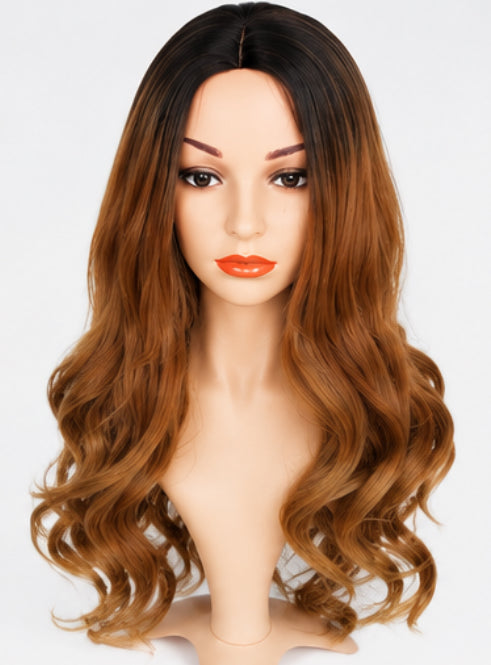 70cm Long Curly Costume Wig - Brown or Grey